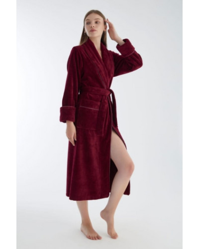 Халат женский nusa хлопок/бамбук модель 4175    бордовый, xxl