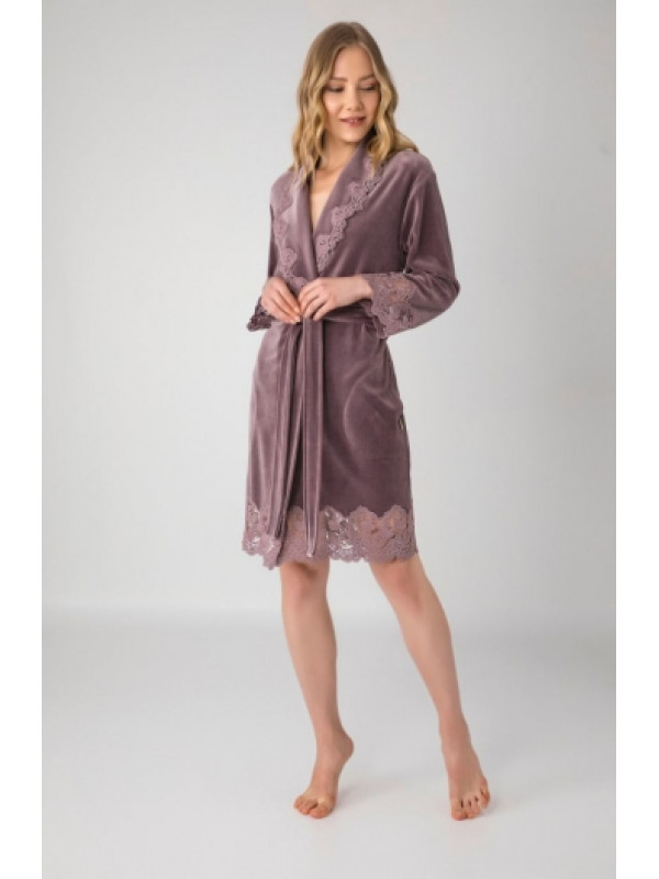 Халат женский nusa хлопок/бамбук модель 0431 gulkurusu, xxxl