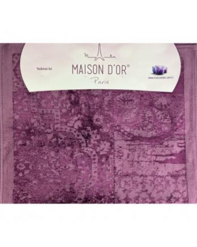 Набор ковриков в ванную Maison D'or Gardiner visne вишнёвый 60x100+50x60