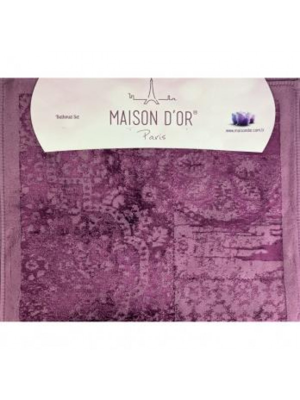 Набор ковриков в ванную Maison D'or Gardiner visne вишнёвый 60x100+50x60