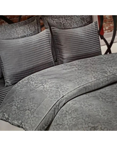 Постельное белье Maison D'or Pearl antrasit жаккард бамбук евро