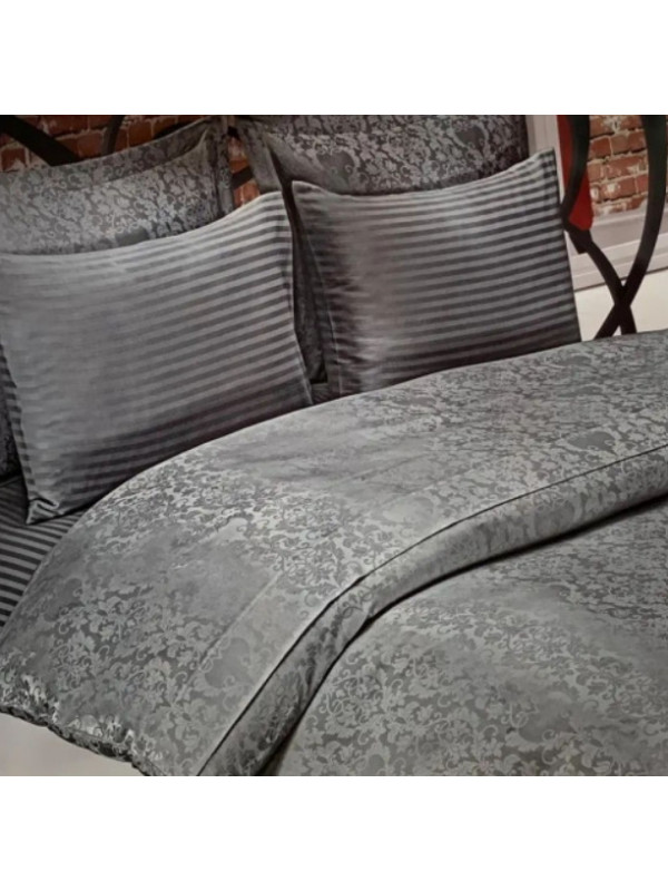 Постельное белье Maison D'or Pearl antrasit жаккард бамбук евро