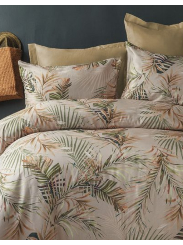 Постельное белье Issimo Home сатин digital (100%хлопок) TRESOR Цвета: песочный, зеленый