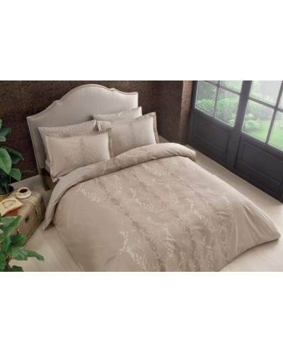 Постельное белье Tac сатин делюкс (100%хлопок) Mauna Цвета: бежевый