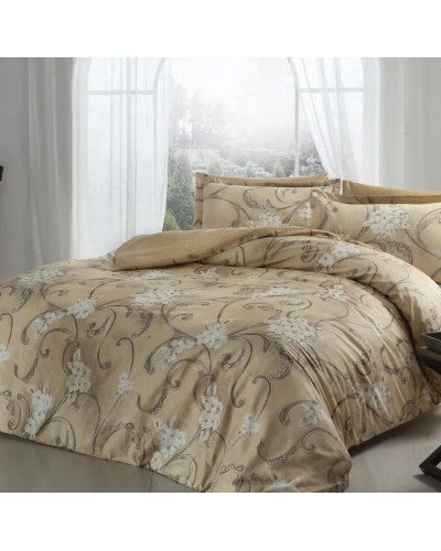 Постільна білизна Tac сатин Deluxe Senja bej євро