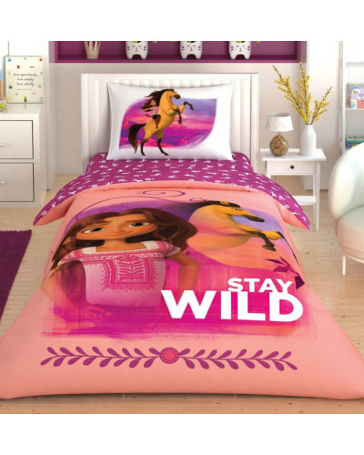 Подростковое постельное белье Tac Disney Spirit Stay Wild ранфорс полуторное