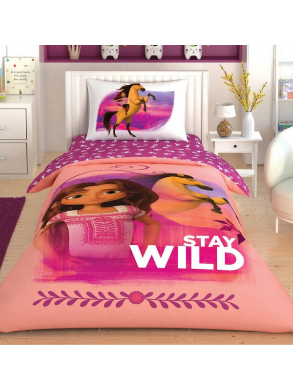 Подростковое постельное белье Tac Disney Spirit Stay Wild ранфорс полуторное