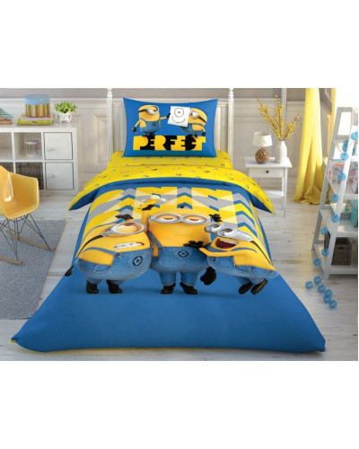 Подростковое постельное белье Tac Disney Minions Perfect ранфорс полуторное