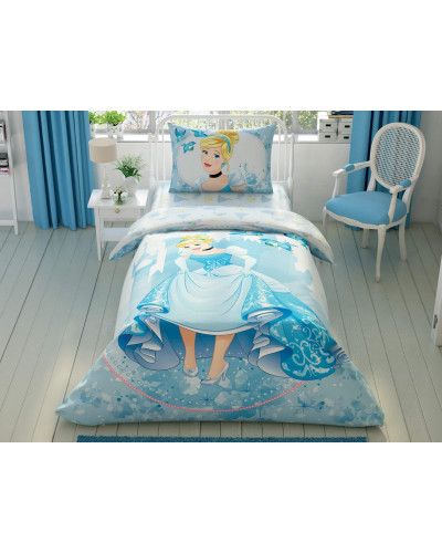 Подростковое постельное белье Tac Disney Cinderella Forever ранфорс полуторное