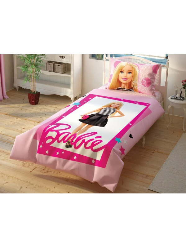 Підліткова постільна білизна Tac Disney Barbie Cek ранфорс полуторна