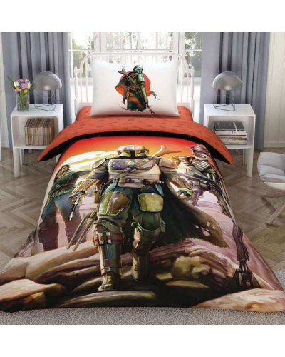 Подростковое постельное белье Tac Disney Star Wars Mandalorian ранфорс полуторное