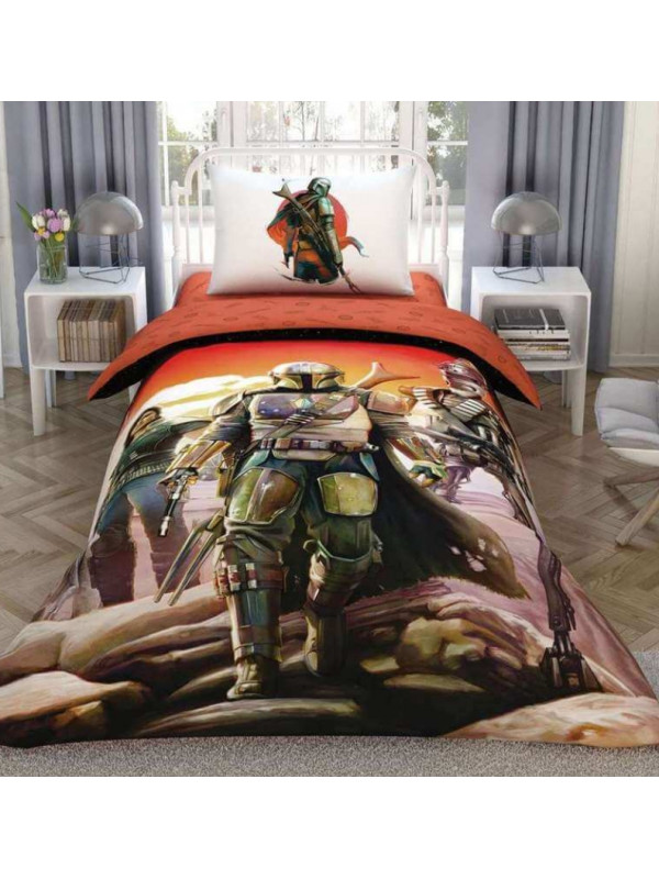 Подростковое постельное белье Tac Disney Star Wars Mandalorian ранфорс полуторное