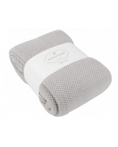 Плед Tivolyo Home Favo soft gri флис 200x220