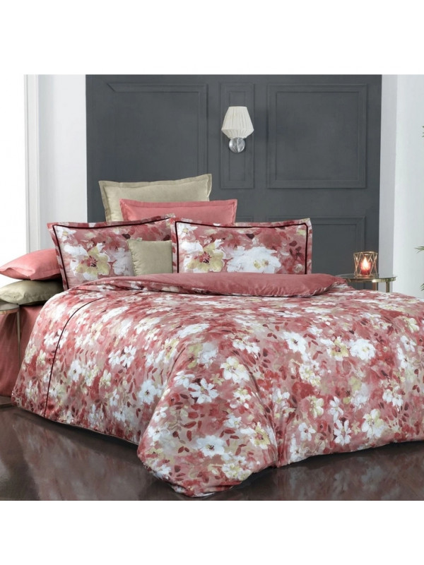 Постільна білизна Sarev Moreno kirmizi сатин делюкс 300ТС євро