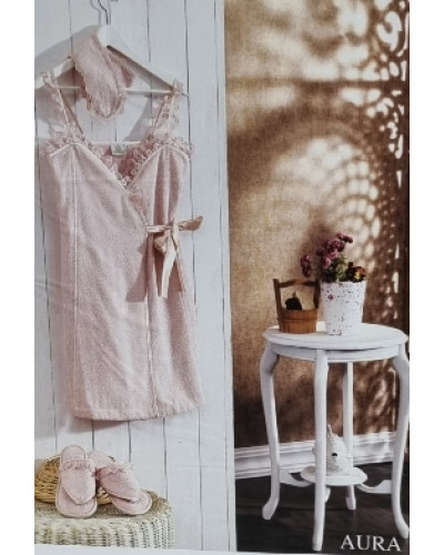 Женский набор для сауны Grazie Home Aura pudra бамбук S; M