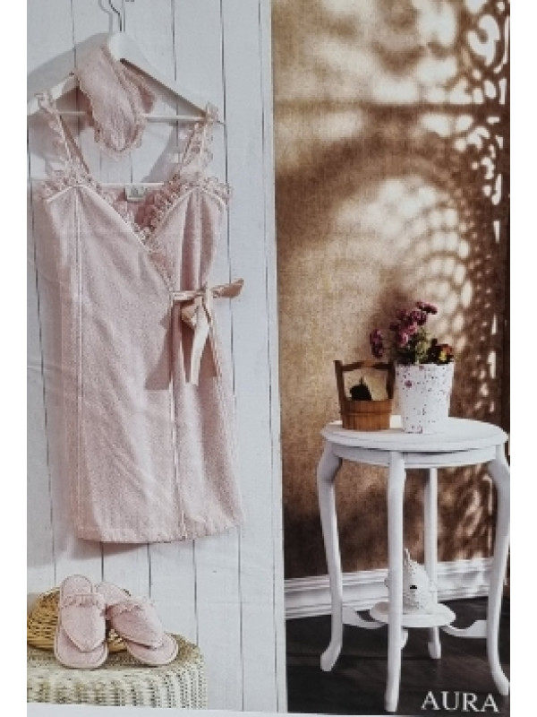 Женский набор для сауны Grazie Home Aura pudra бамбук S; M