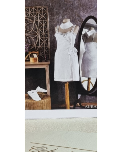 Женский набор для сауны Grazie Home Aura krem бамбук S; M