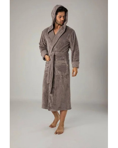 Халат мужской nusa хлопок/бамбук модель 2805    бежевый, l/xl