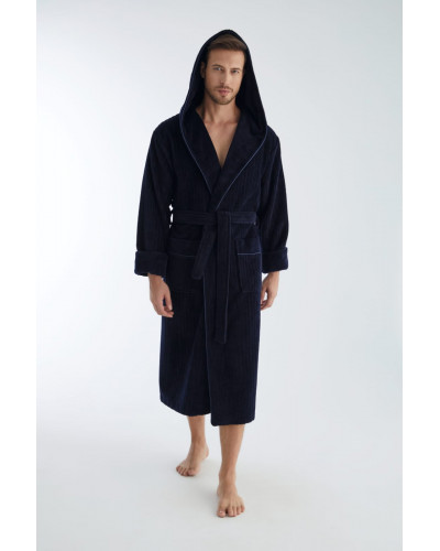 Халат мужской nusa хлопок/бамбук модель 1335    синий, хххl