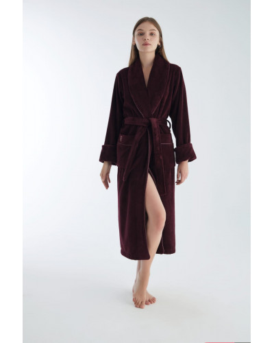Халат женский nusa хлопок/бамбук модель 4140   вишневый, s