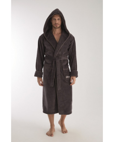 Халат мужской nusa хлопок/бамбук модель 1320    кофе, l/xl