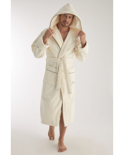 Халат мужской nusa хлопок/бамбук модель 1320    кремовый, l/xl