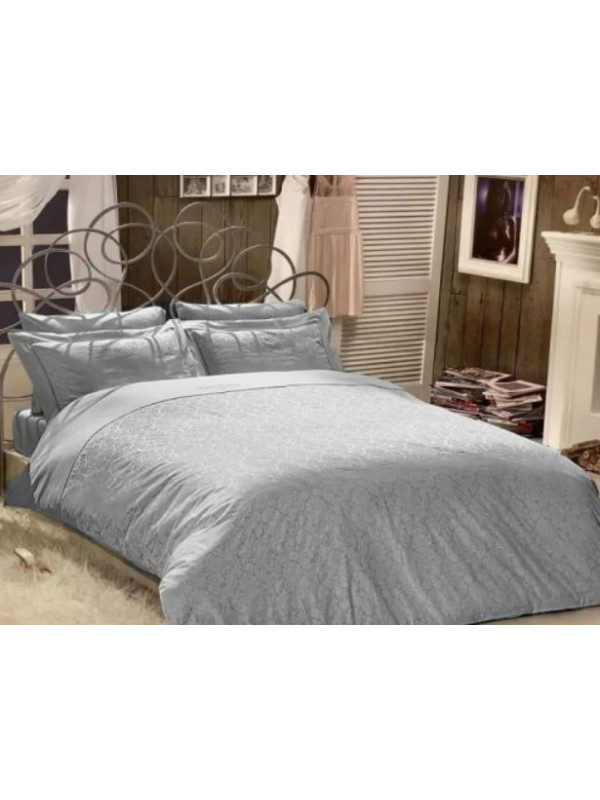 Постельное белье Maison D'or Rose Marine grey люкссатин со стразами евро