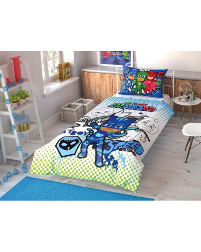 Подростковое постельное белье Tac Disney PJ Masks Cek ранфорс полуторное