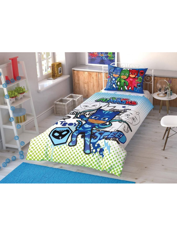 Подростковое постельное белье Tac Disney PJ Masks Cek ранфорс полуторное