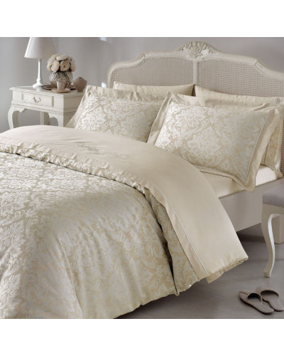 Постельное белье Tivolyo Home Vitaly жаккард делюкс + лен семейное