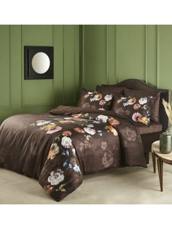 Постельное белье Tac сатин Aosta Kahve сатин digital евро