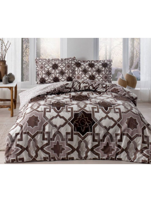 Постельное белье Tac Loretto kahve v01 сатин евро