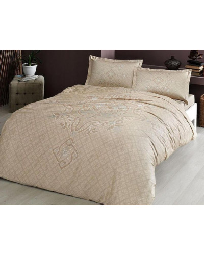 Постільна білизна Tac Bruna Kahve сатин євро