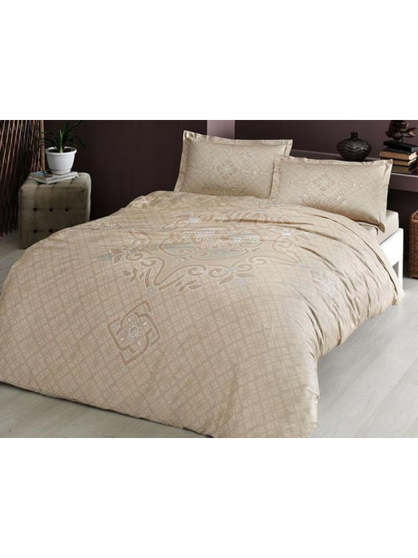 Постільна білизна Tac Bruna Kahve сатин євро