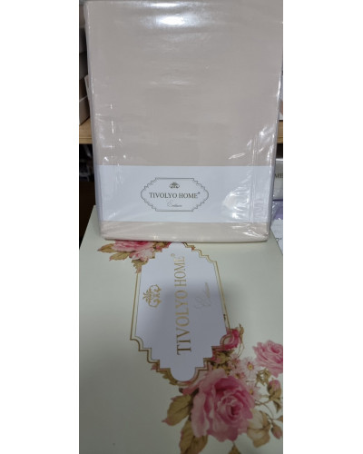 Простынь Tivolyo Home ecru сатин 240x260 наволочки 2-50x70