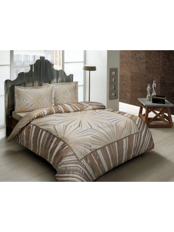 Постельное белье Tac Venus Kahve сатин семейное