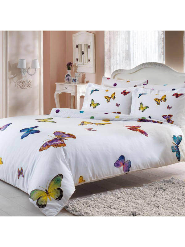 Постельное белье Tivolyo Home Butterfly делюкс сатин полуторное