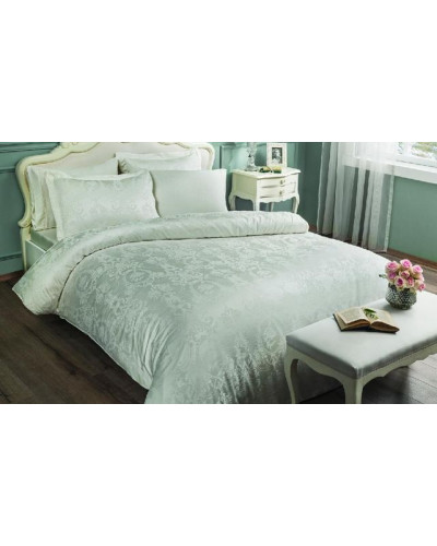 Постельное белье Tivolyo Home Grant mint жаккард бамбук евро