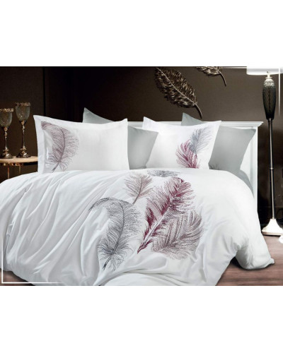 Постельное белье Dantela Iz beyaz премиум сатин с вышивкой евро