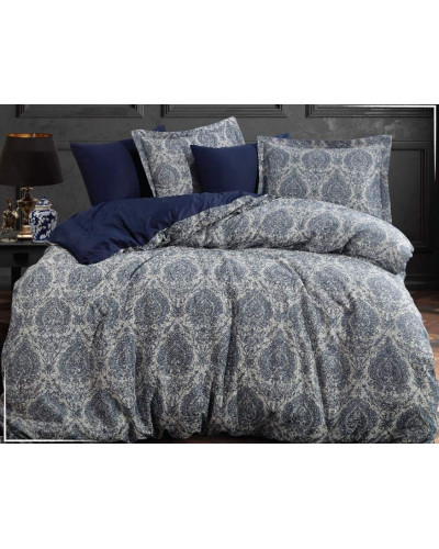 Постельное белье Dantela Carolina lacivert жаккард евро