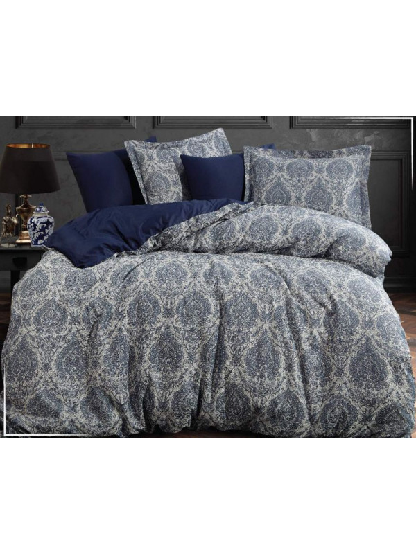 Постельное белье Dantela Carolina lacivert жаккард евро