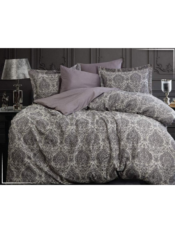 Постельное белье Dantela Carolina antrasit жаккард евро