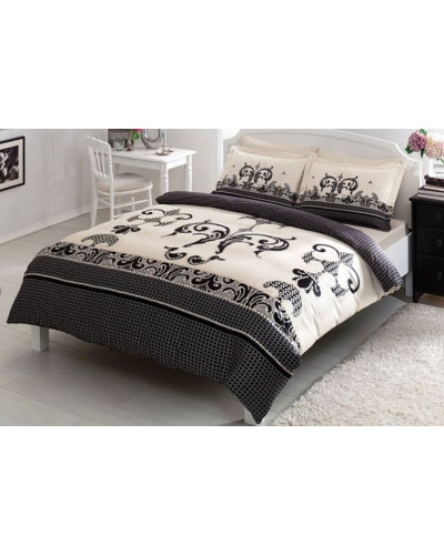 Постельное белье Tac Jaden  siyah сатин Deluxe евро