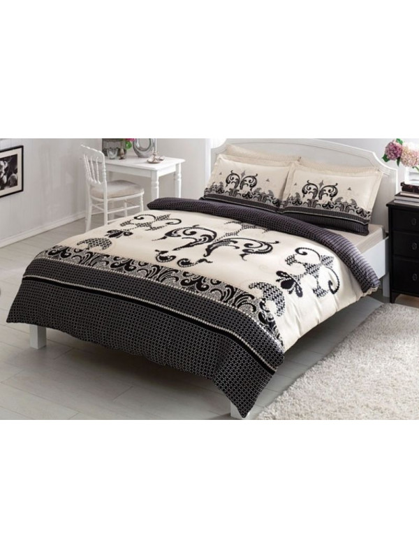 Постельное белье Tac Jaden  siyah сатин Deluxe евро