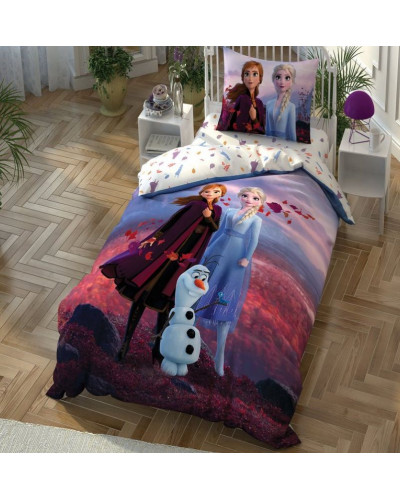 Подростковое постельное белье Tac Disney Frozen Autumn ранфорс полуторное