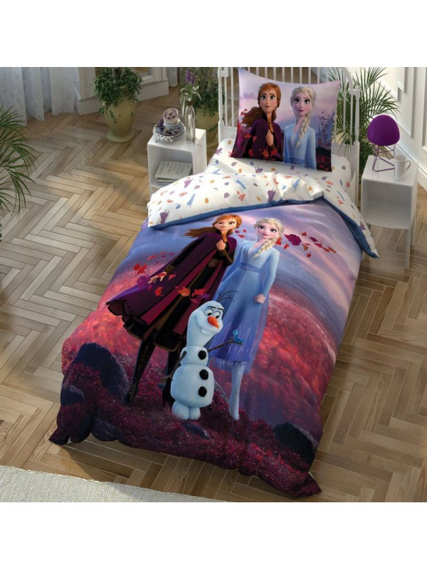 Подростковое постельное белье Tac Disney Frozen Autumn ранфорс полуторное