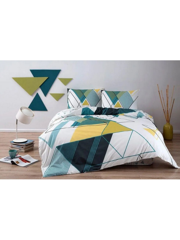 Постельное белье Tac Capel petrol ранфорс полуторное