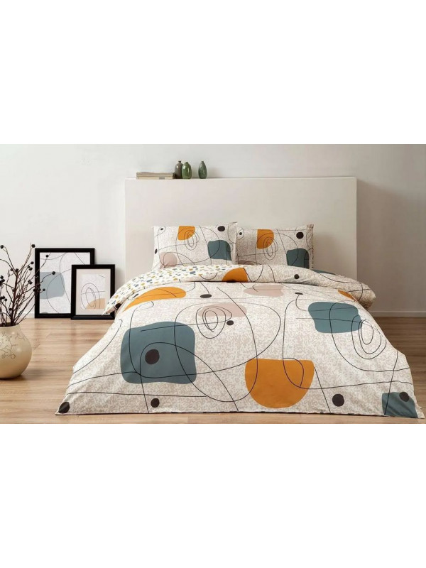 Постельное белье Tac Edna hardal ранфорс полуторное