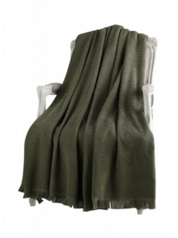 Махровая простынь Tivolyo Home NATURAL SLIM haki полуторная