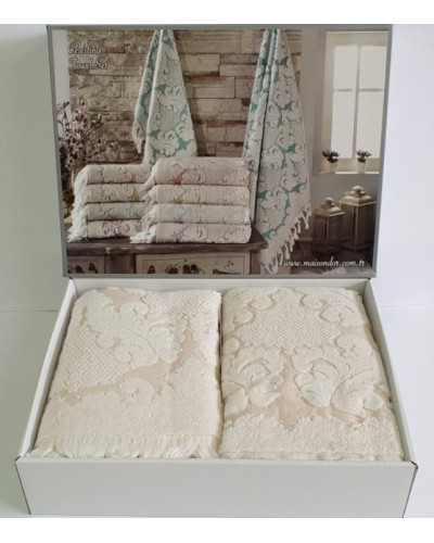 Набор полотенец Maison D'or Celestina beige 50x100; 85x150